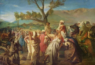 Un caïd visitant un douar, 1849